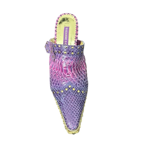 Suzanne Somers Western Style Leather Shoes Size 8.5 - Picture 2 of 9